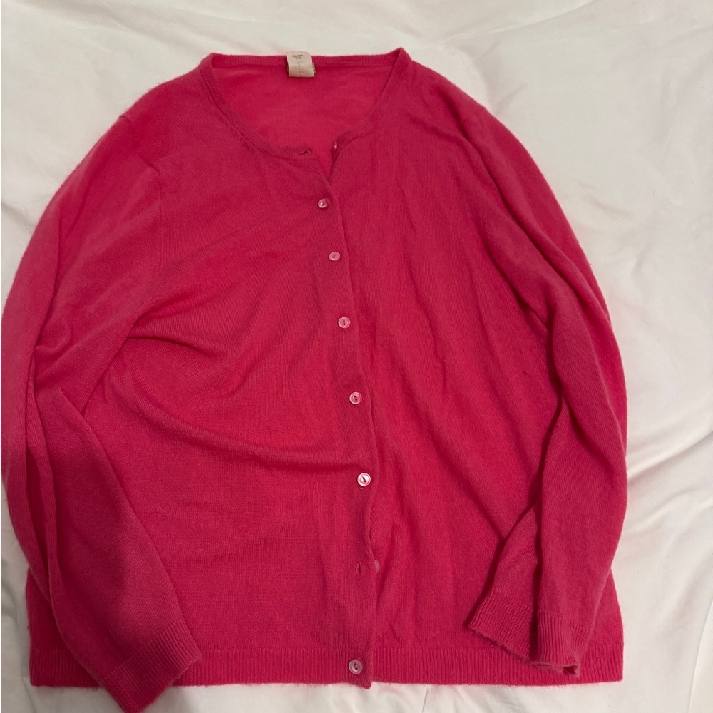 J. Crew Pink cashmere cardigan